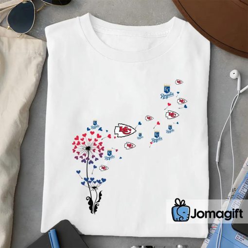 Kansas City Chiefs & Kansas City Royals Dandelion Flower T-shirts Special Edition