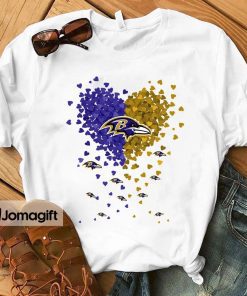 Baltimore Ravens Tiny Heart Shape T-shirt