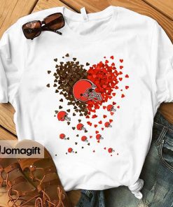 1 Cleveland Browns Tiny Heart Shape T shirt