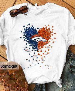 1 Denver Broncos Tiny Heart Shape T shirt