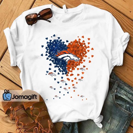 Denver Broncos Tiny Heart Shape T-shirt