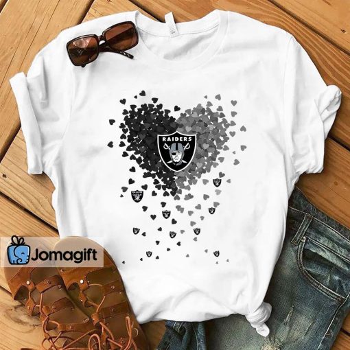 Las Vegas Raiders Tiny Heart Shape T-shirt