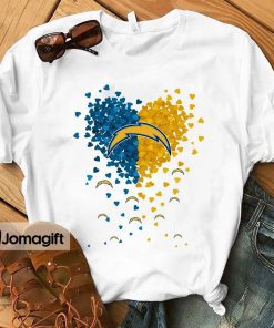 Los Angeles Chargers Tiny Heart Shape T-shirt