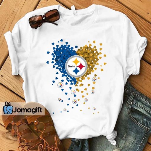 Pittsburgh Steelers Tiny Heart Shape T-shirt