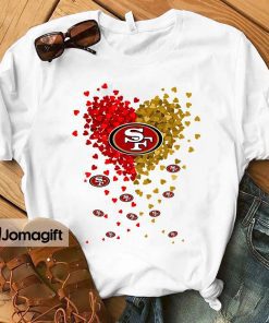 1 San Francisco 49ers Tiny Heart Shape T shirt
