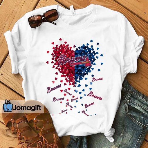 Unique Atlanta Braves Tiny Heart Shape T-shirt