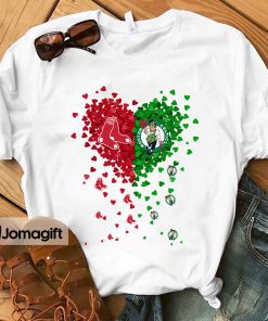Unique Boston Red Sox Boston Celtics Tiny Heart Shape T-shirt