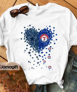 Unique Dallas Cowboys Texas Rangers Tiny Heart Shape T-shirt
