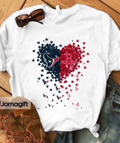 Unique Houston Texans Houston Rockets Tiny Heart Shape T-shirt