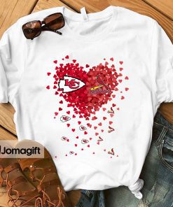Unique Kansas City Chiefs St. Louis Cardinals Tiny Heart Shape T-shirt
