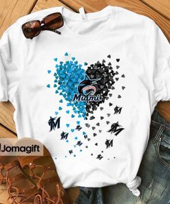 Unique Miami Marlins Tiny Heart Shape T-shirt