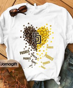 1 Unique San Diego Padres Tiny Heart Shape T shirt