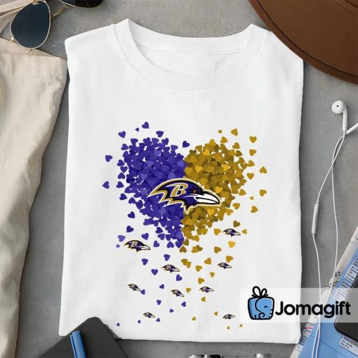 Baltimore Ravens Tiny Heart Shape T-shirt