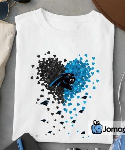 2 Carolina Panthers Tiny Heart Shape T shirt