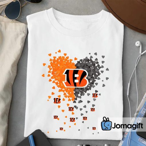 Cincinnati Bengals Tiny Heart Shape T-shirt