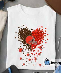 2 Cleveland Browns Tiny Heart Shape T shirt
