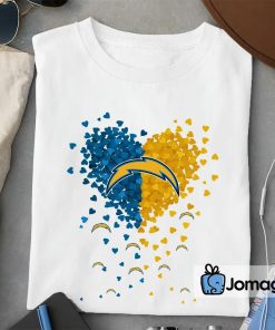 2 Los Angeles Chargers Tiny Heart Shape T shirt