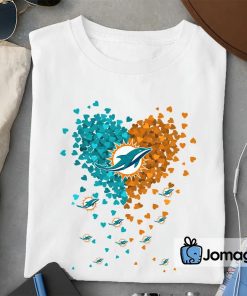 2 Miami Dolphins Tiny Heart Shape T shirt