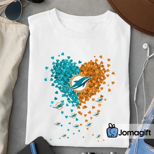 Miami Dolphins Tiny Heart Shape T-shirt
