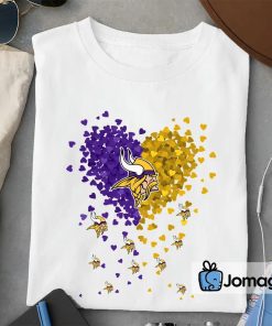 2 Minnesota Vikings Tiny Heart Shape T shirt