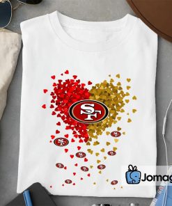 2 San Francisco 49ers Tiny Heart Shape T shirt