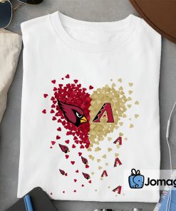 2 Unique Arizona Cardinals Arizona Diamondbacks Tiny Heart Shape T shirt 1