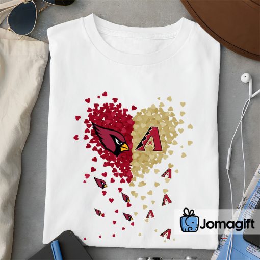 Unique Arizona Cardinals Arizona Diamondbacks Tiny Heart Shape T-shirt