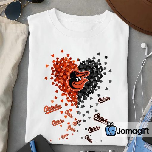 Unique Baltimore Orioles Tiny Heart Shape T-shirt