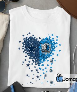 2 Unique Dallas Cowboys Dallas Mavericks Tiny Heart Shape T shirt