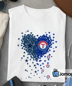 2 Unique Dallas Cowboys Texas Rangers Tiny Heart Shape T shirt