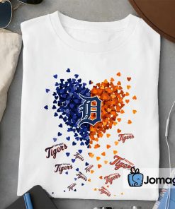 2 Unique Detroit Tigers Tiny Heart Shape T shirt