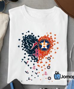 2 Unique Houston Texans Houston Astros Houston Rockets Tiny Heart Shape T shirt