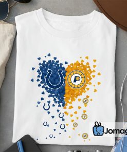 2 Unique Indianapolis Colts Indiana Pacers Tiny Heart Shape T shirt