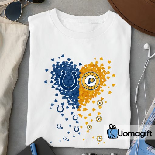 Unique Indianapolis Colts Indiana Pacers Tiny Heart Shape T-shirt
