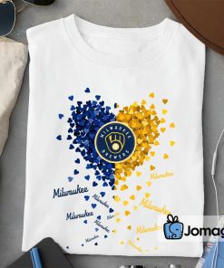 2 Unique Milwaukee Brewers Tiny Heart Shape T shirt