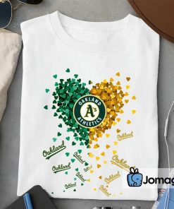 2 Unique Oakland Athletics Tiny Heart Shape T shirt