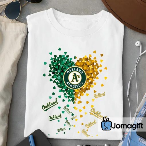 Unique Oakland Athletics Tiny Heart Shape T-shirt