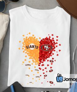 2 Unique San Francisco Giants San Francisco 49ers Tiny Heart Shape T shirt