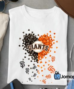 2 Unique San Francisco Giants Tiny Heart Shape T shirt