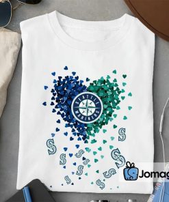2 Unique Seattle Mariners Tiny Heart Shape T shirt
