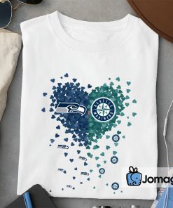 2 Unique Seattle Seahawks Seattle Mariners Tiny Heart Shape T shirt