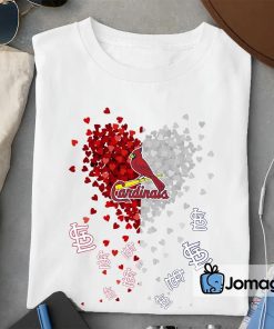2 Unique St. Louis Cardinals Tiny Heart Shape T shirt