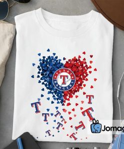 2 Unique Texas Rangers Tiny Heart Shape T shirt