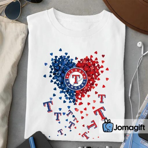 Unique Texas Rangers Tiny Heart Shape T-shirt