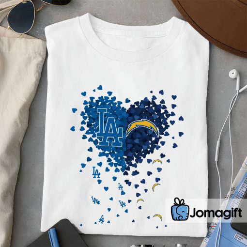 Unique dodgers chargers Tiny Heart Shape T-shirt