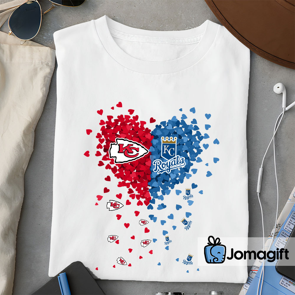 Tiny Turnip Kansas City Royals Baseball Heart Banner Tee Shirt Women's XL / Royal Blue