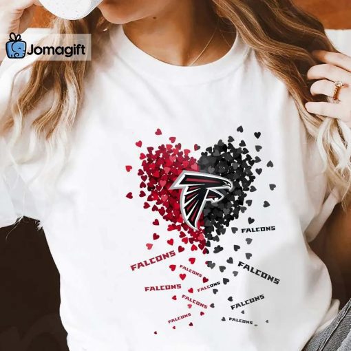 Atlanta Falcons Tiny Heart Shape T-shirt