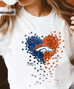 3 Denver Broncos Tiny Heart Shape T shirt