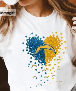 3 Los Angeles Chargers Tiny Heart Shape T shirt