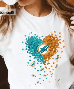Miami Dolphins Tiny Heart Shape T-shirt